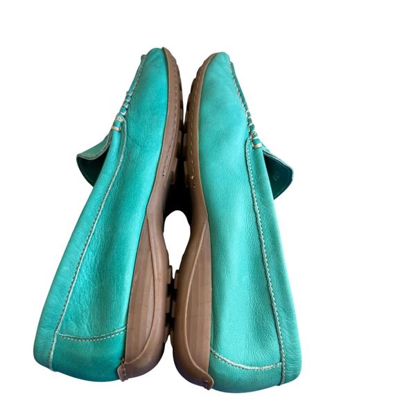 L'Artigiano Sorrentino Teal Green Leather Italian Penny Loafers Size EU 38 - Picture 5 of 11